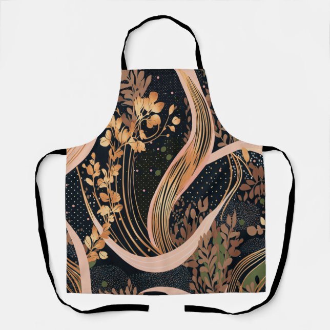 Tablier motif floral Abstrait, pois, vignes (Recto)