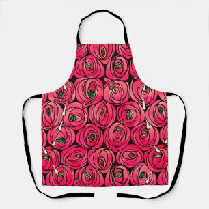 Tablier Motif floral Art nouveau de rose Rennie Mackintosh