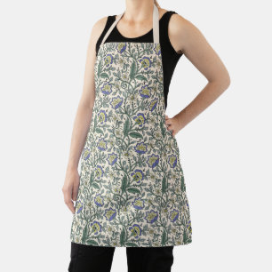 Tablier Motif floral bleu, jaune et blanc sans couture