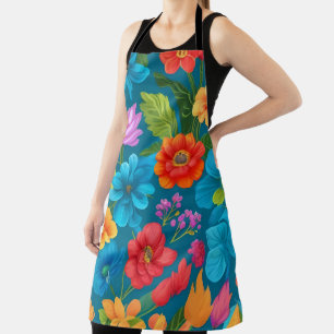 Tablier Motif floral coloré de printemps et d'été