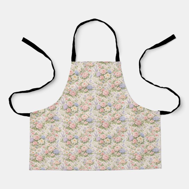Tablier Motif floral de jardin de campagne (Recto)