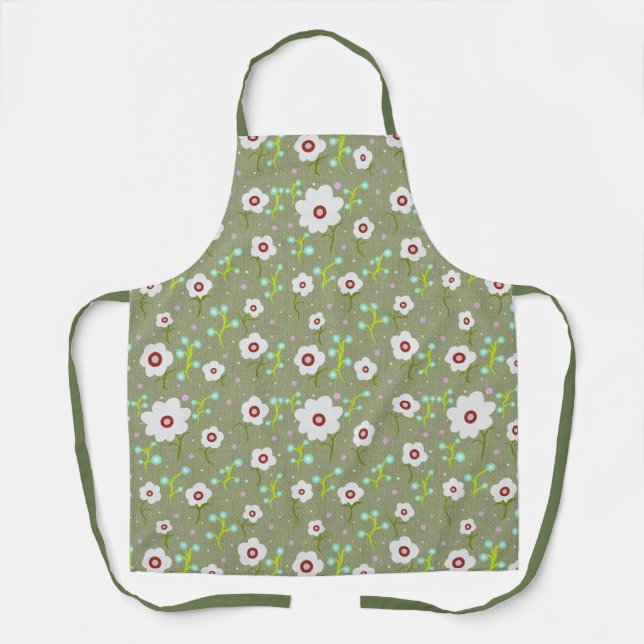 Tablier Motif Floral de Printemps (Recto)