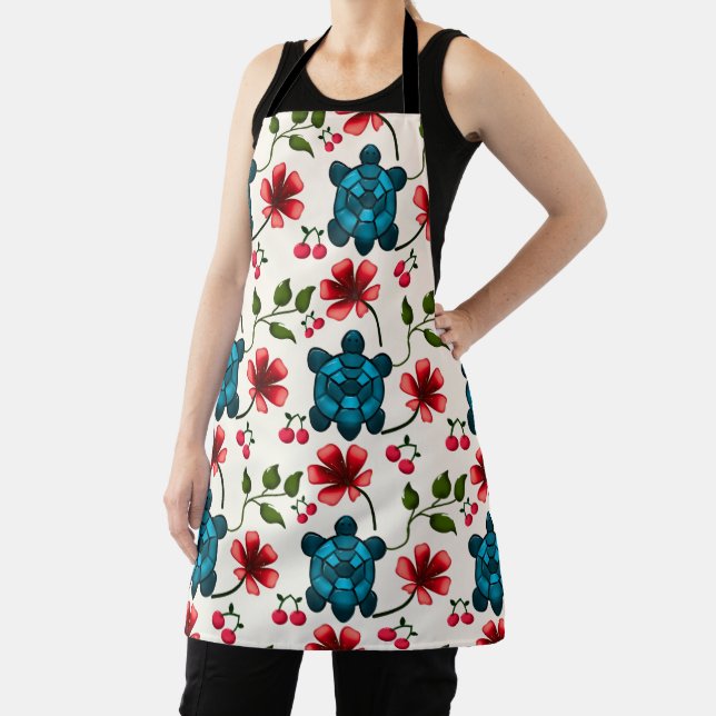 Tablier Motif floral de tortue mignonne   (Insitu)
