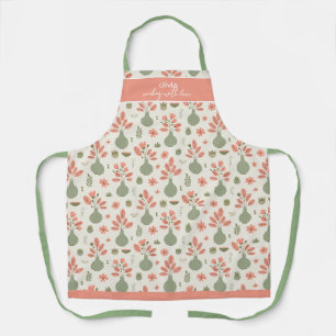 Tablier Motif floral doux — Cuisine avec amour