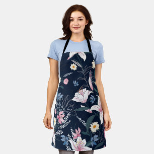 Tablier Motif floral esthétique sans couture