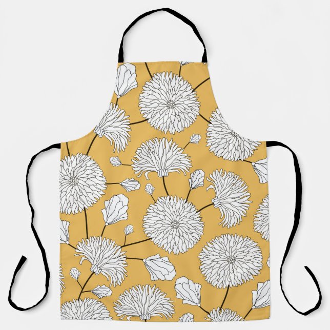 Tablier Motif floral incomparable. imprimer avec des fleur (Recto)
