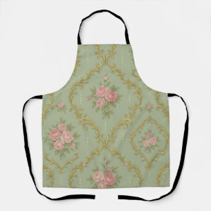Tablier Motif floral Rococo élégant dans des pastels doux