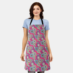 Tablier Motif floral rustique coloré rétro