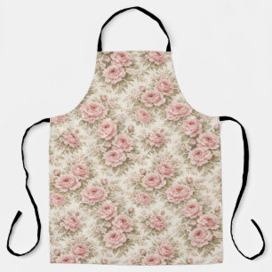 Tablier Motif floral sans couture de rose vintage élégant