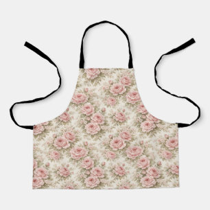 Tablier Motif floral sans couture de rose vintage élégante
