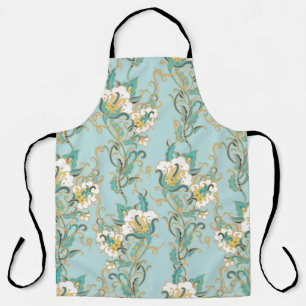 Tablier Motif floral sans parfum avec fleurs de coton blan