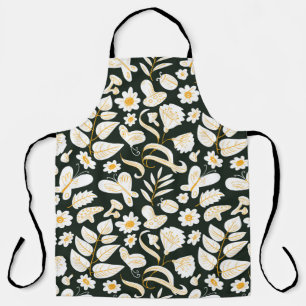 Tablier Motif floral sans soudure avec papillons et insect