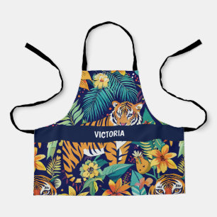 Tablier Motif Floral Tiger Jungle