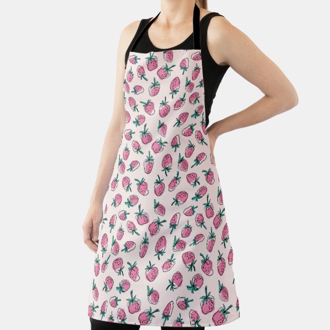 Tablier Motif fraise rose (Insitu)