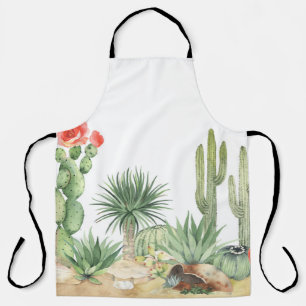 Tablier Motif frontalier des cactus en fleurs