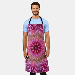 Tablier Motif géométrique à fleurs rose Mandala-67545