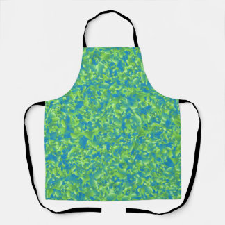 Tablier Motif géométrique abstrait bleu vert