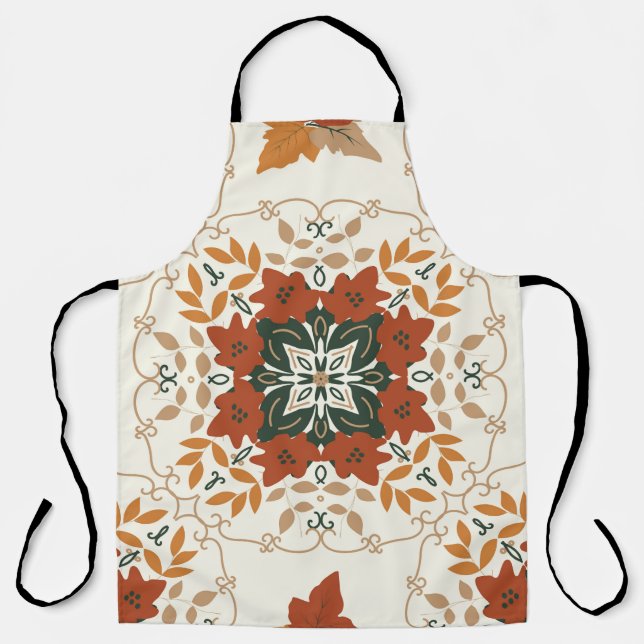 Tablier Motif géométrique abstrait floral sans joint (Recto)