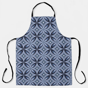 Tablier Motif géométrique bleu de style rétro