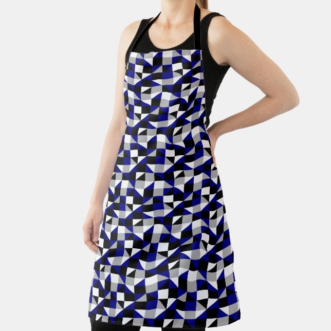 Tablier Motif géométrique bleu marine moderne Apron (Insitu)