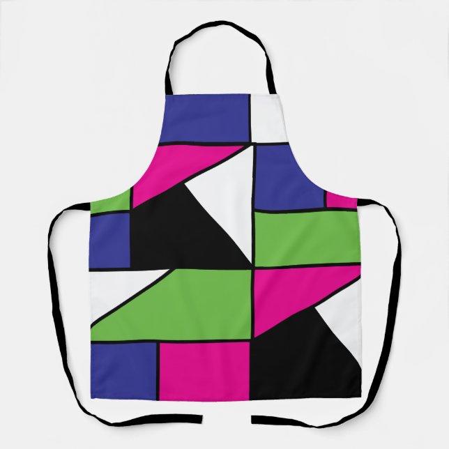 Tablier Motif géométrique coloré (Recto)