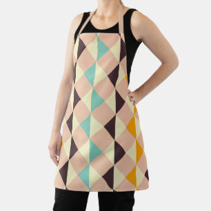 Tablier Motif géométrique de losanges et de triangles supe