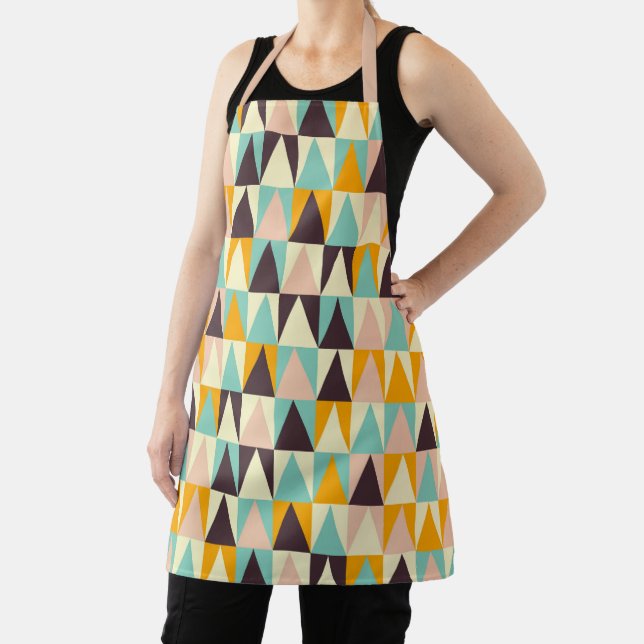 Tablier Motif géométrique de triangles multicolores  (Insitu)