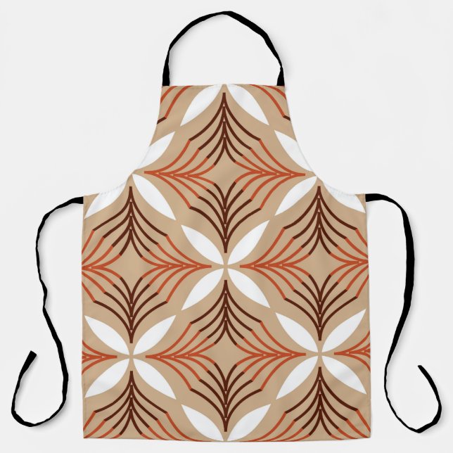 Tablier Motif géométrique sans couture avec fleurs (Recto)