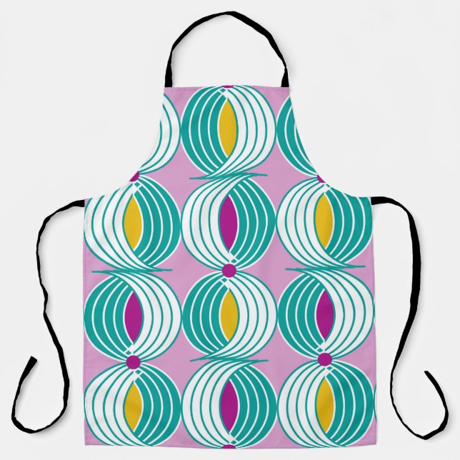 Tablier Motif géométrique sans couture avec lignes ondulée (Recto)