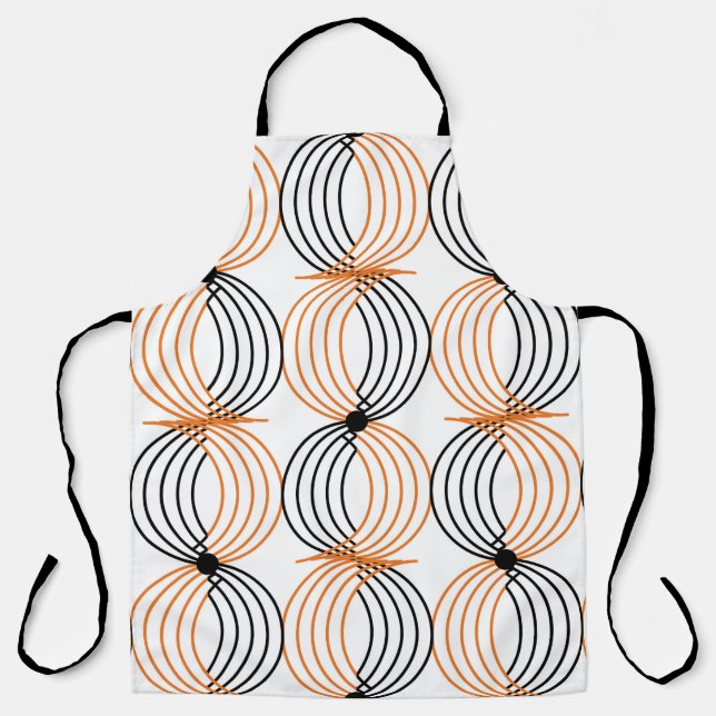 Tablier Motif géométrique sans couture avec lignes ondulée (Recto)