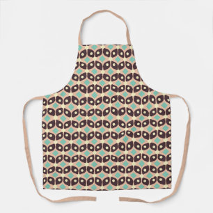 Tablier Motif géométrique sans couture en feuille brun fon