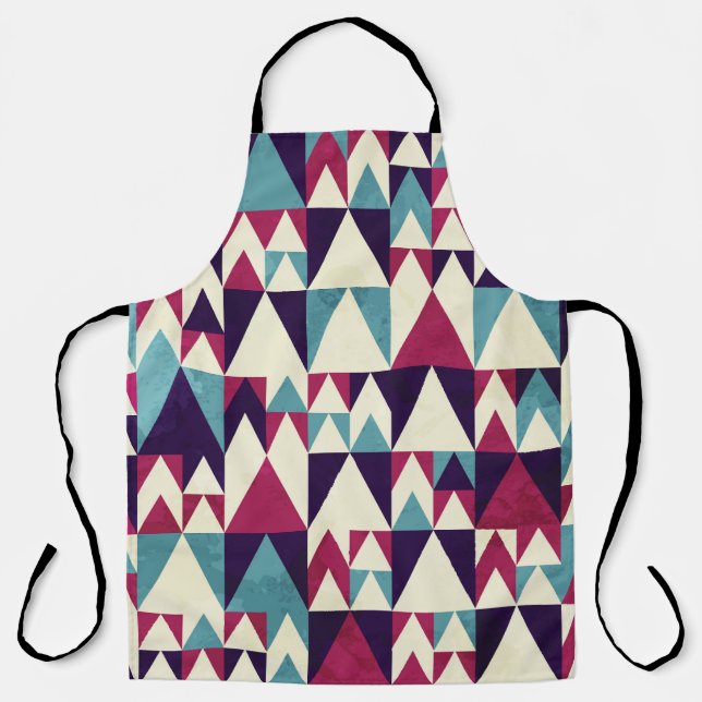 Tablier Motif géométrique triangle rétro (Recto)