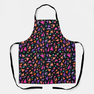 Tablier Motif géométrique triangulaire multicolore