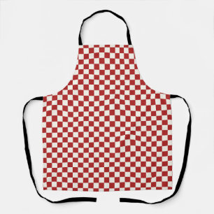 Tablier Motif Gingham à carreaux rouges et blancs
