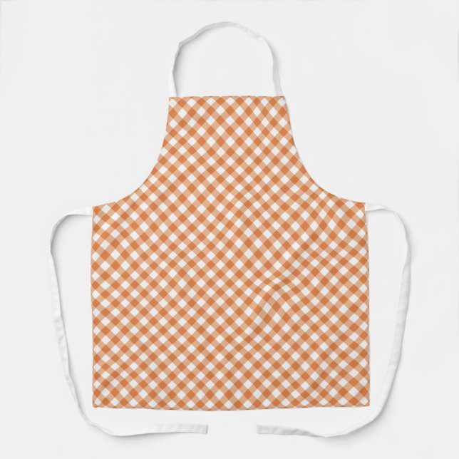 Tablier Motif Gingham Couleur Personnalisée (Recto)