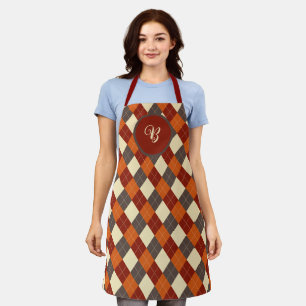 Tablier Motif Gingham d'automne