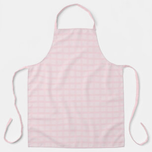 Tablier Motif Gingham Rose Bubble et Lavande