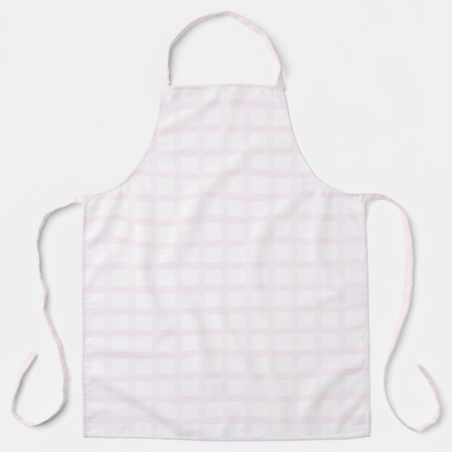 Tablier Motif Gingham Rose Quartz Rose et Pastel (Recto)