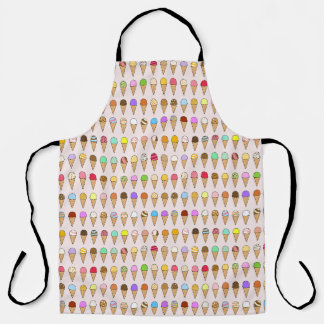 Tablier Motif "Glaces de nombreuses saveurs"