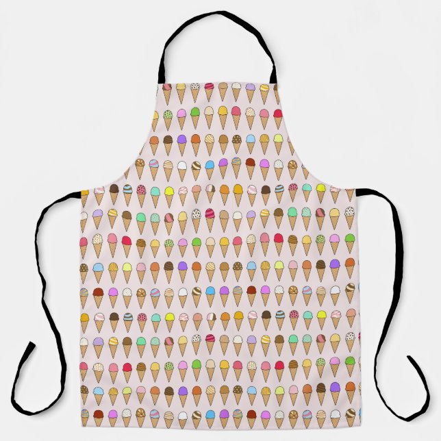 Tablier Motif "Glaces de nombreuses saveurs" (Recto)