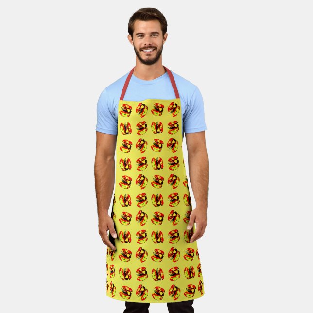 Tablier Motif Hamburger (Porté)
