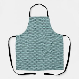 Tablier Motif Hexagone Noir Bleu