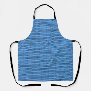 Tablier Motif Hexagone Noir Bleu