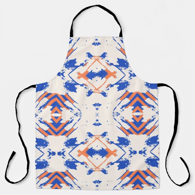 Tablier  motif hipster coloré transparent avec géométrie  (Recto)