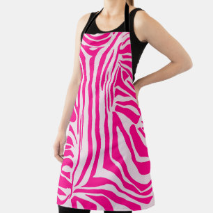 Tablier Motif imprimé zèbre rose