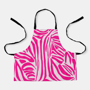 Tablier Motif imprimé zèbre rose