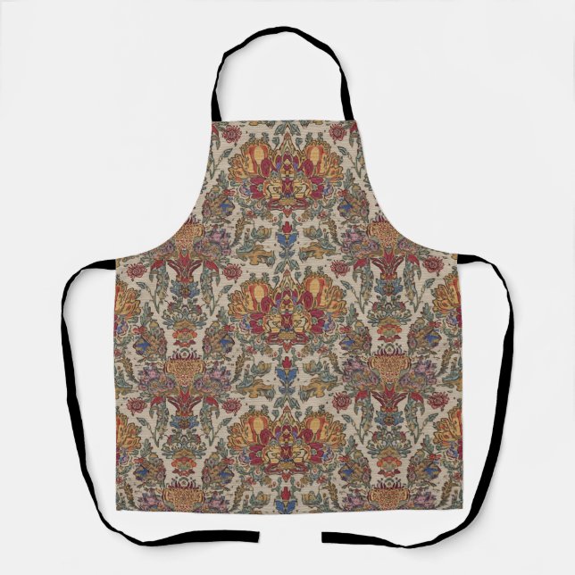 Tablier Motif indien reproduit du 17e siècle Boho  (Recto)
