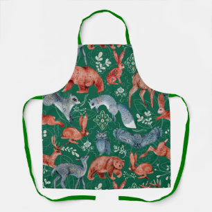 Tablier Motif intrigué d'animaux de la forêt