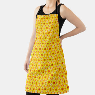 Tablier Motif Jaune et Orange Vibrant