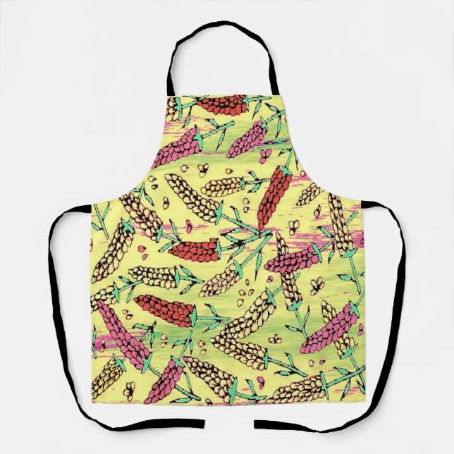 Tablier motif jaune, rose et rouge (Recto)